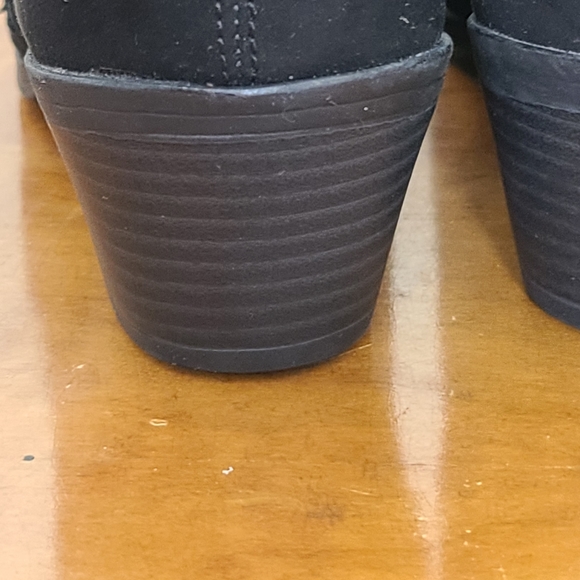 Black Faux Suede Ankle Boot - Picture 5 of 8